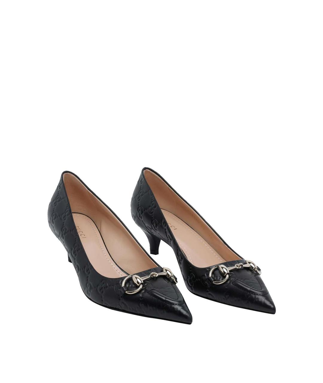 GUCCI Черные кожаные туфли, фото 2
