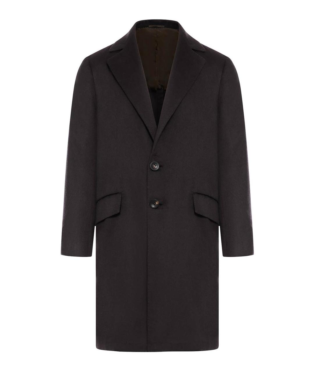 KITON Коричневое кашемировое пальто, фото 1