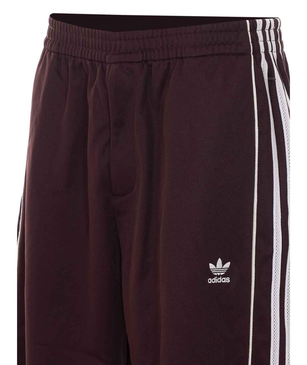 ADIDAS Бордовые полиэстеровые спортивные брюки и шорты, фото 4