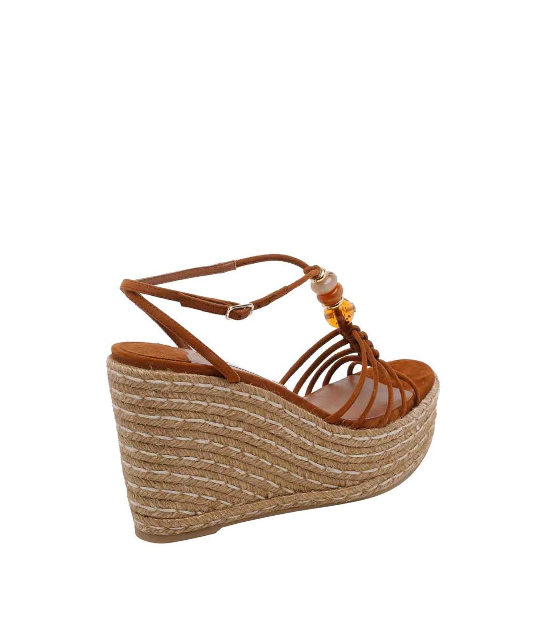 JIMMY CHOO Коричневые замшевые босоножки, фото 3