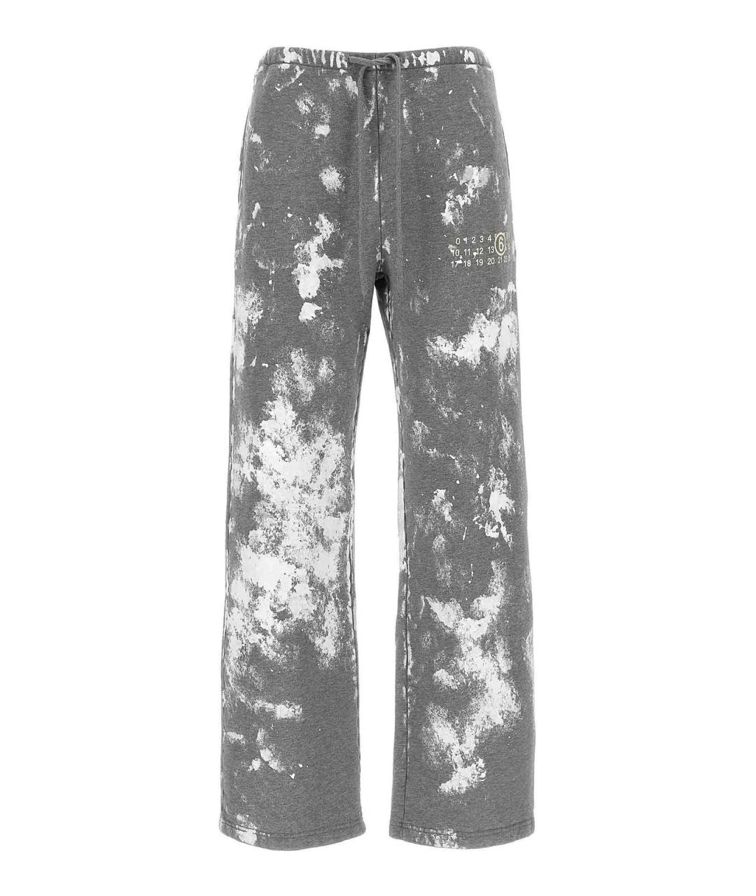 MM6 MAISON MARGIELA Серые хлопковые спортивные брюки и шорты, фото 1