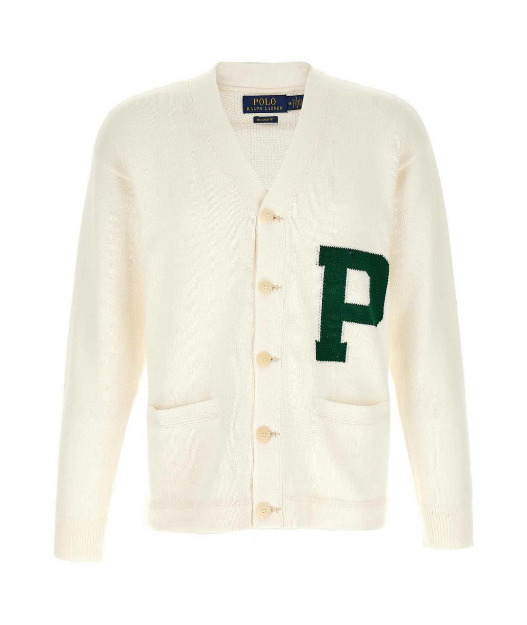 POLO RALPH LAUREN Белый хлопковый кардиган, фото 1