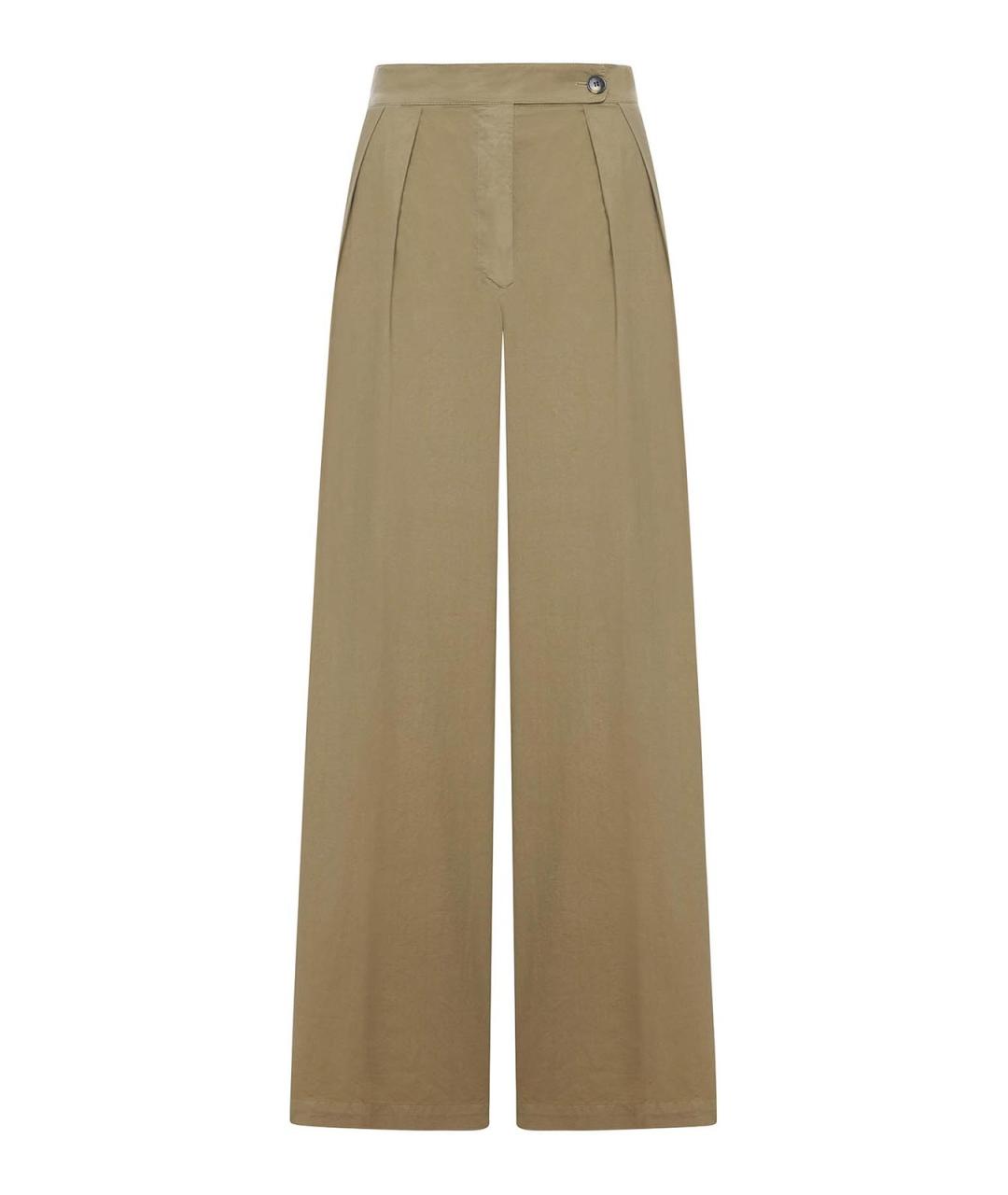 DRIES VAN NOTEN Бежевые хлопковые брюки широкие, фото 1