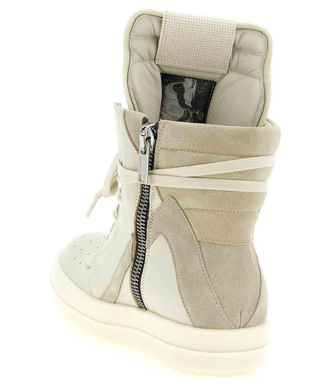 RICK OWENS Бежевые замшевые кроссовки, фото 3