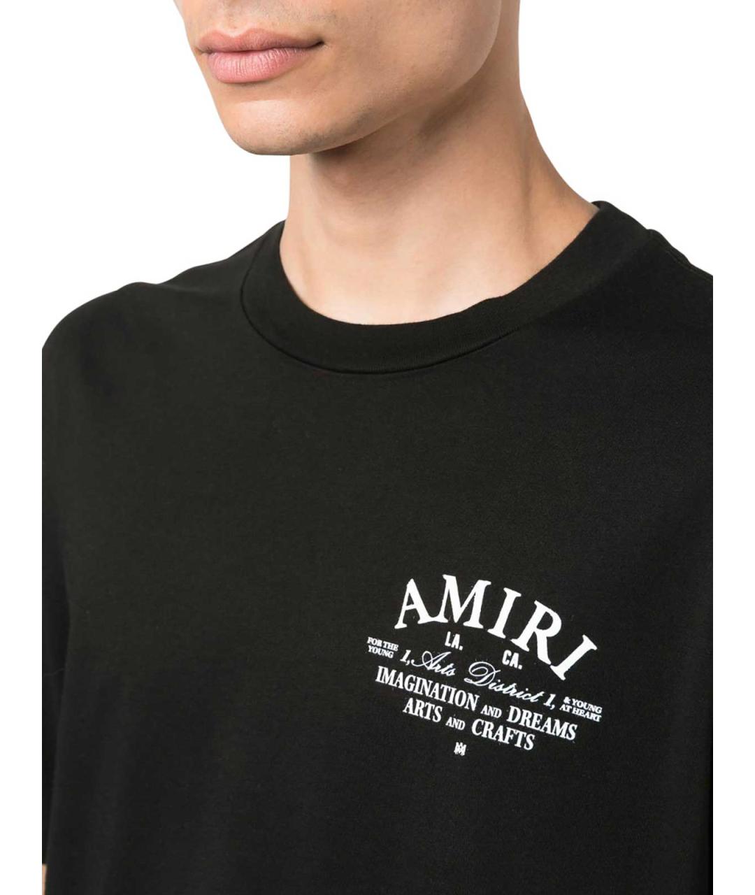 AMIRI Черная хлопковая футболка, фото 5