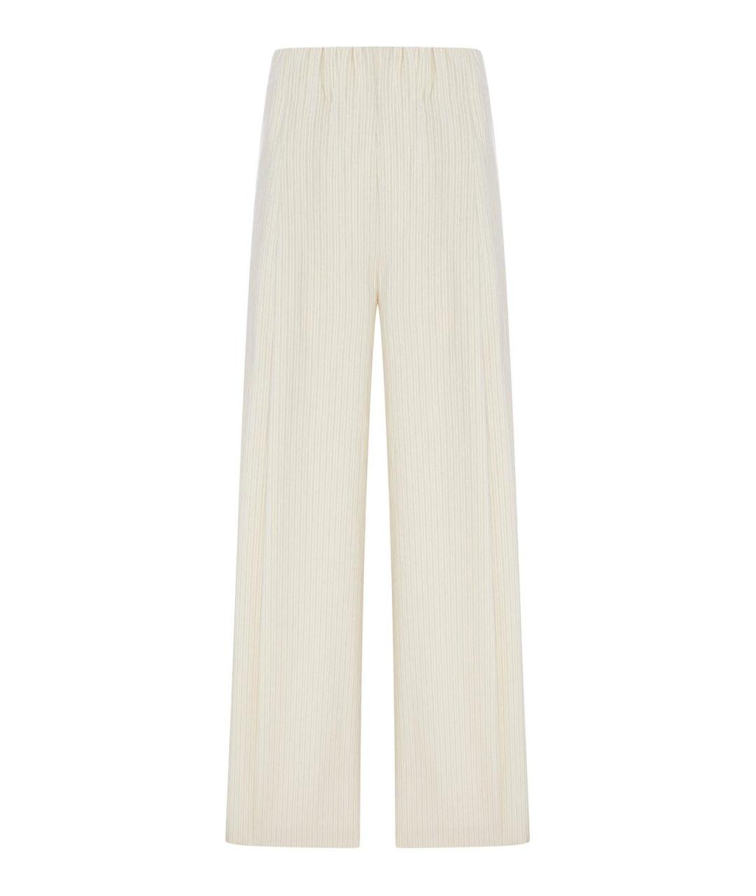 DRIES VAN NOTEN Бежевые хлопковые брюки широкие, фото 1