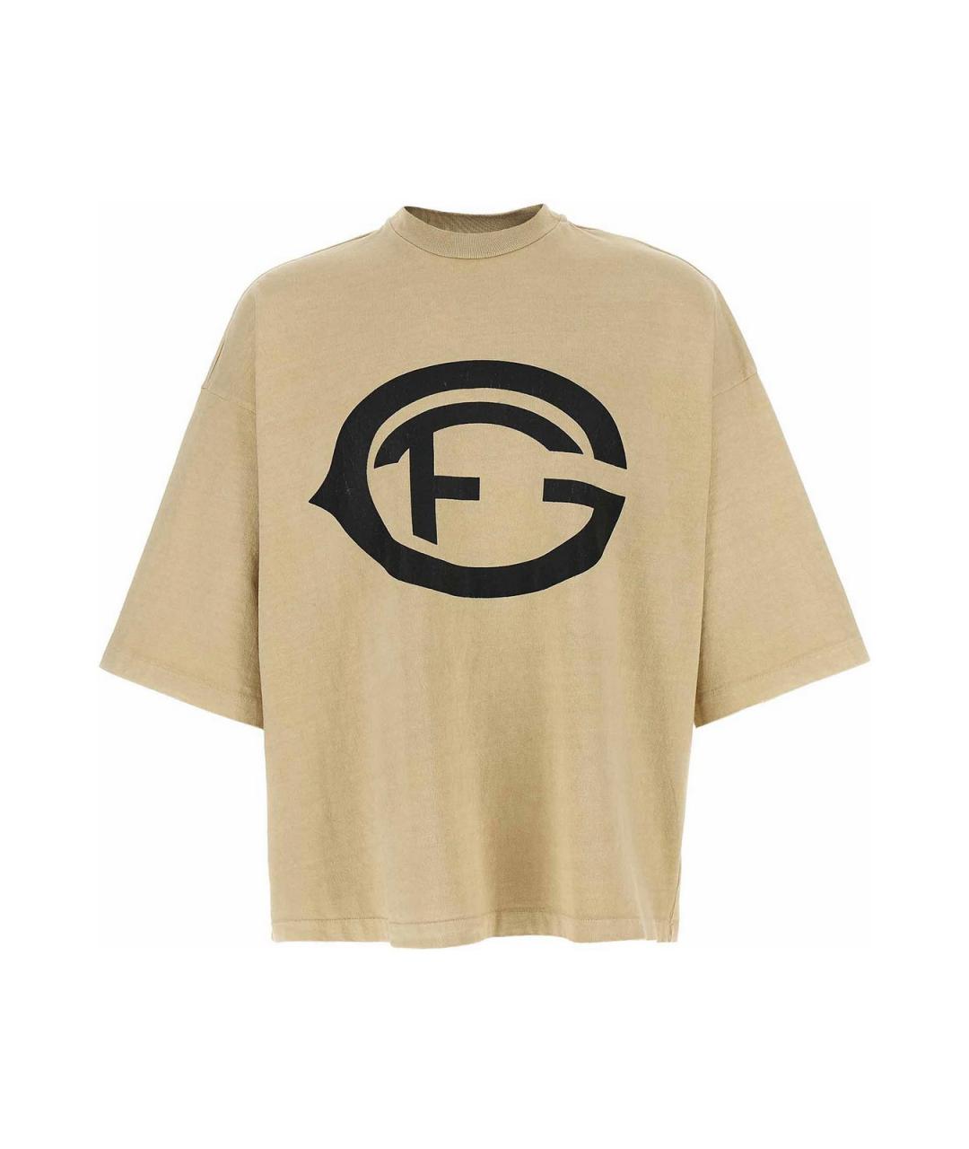 FEAR OF GOD Бежевая хлопковая футболка, фото 1