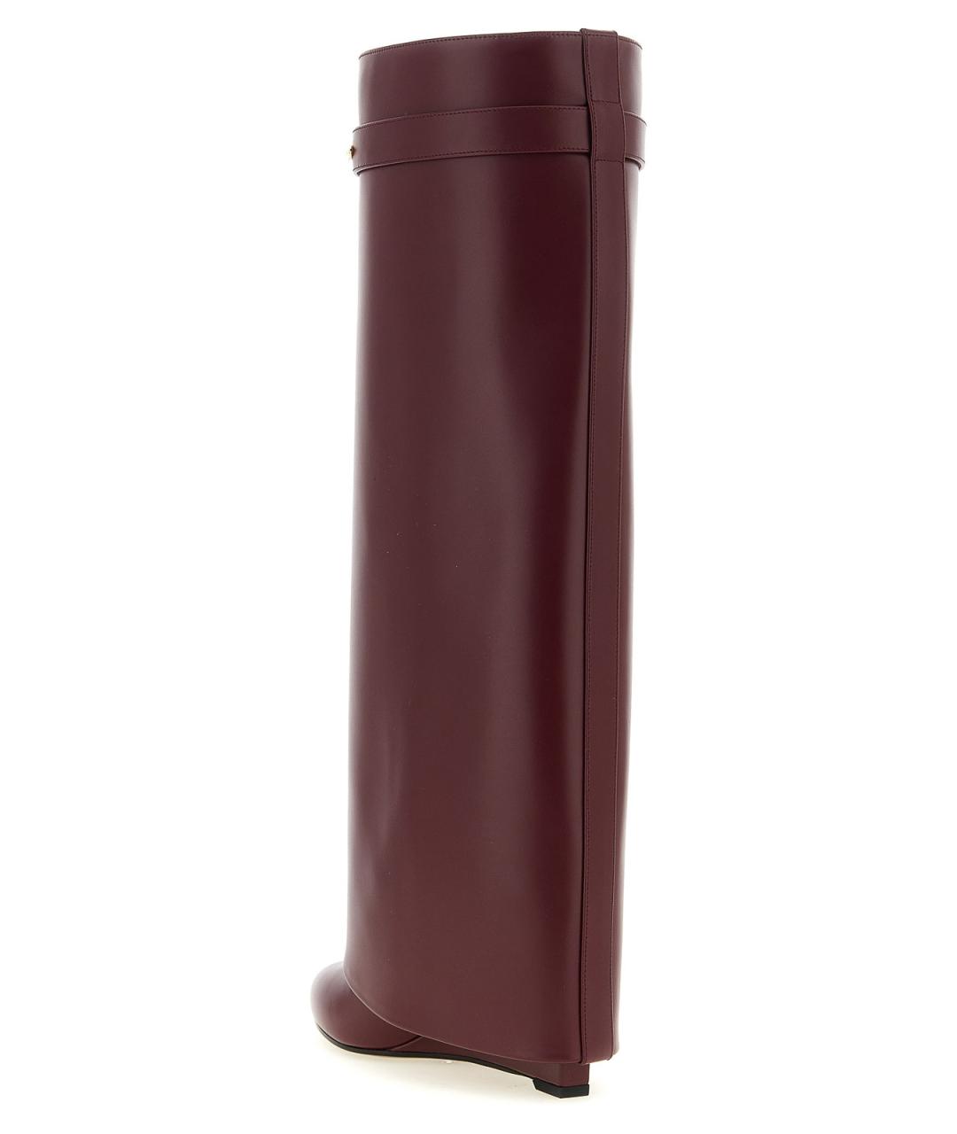 GIVENCHY Бордовые кожаные сапоги, фото 3