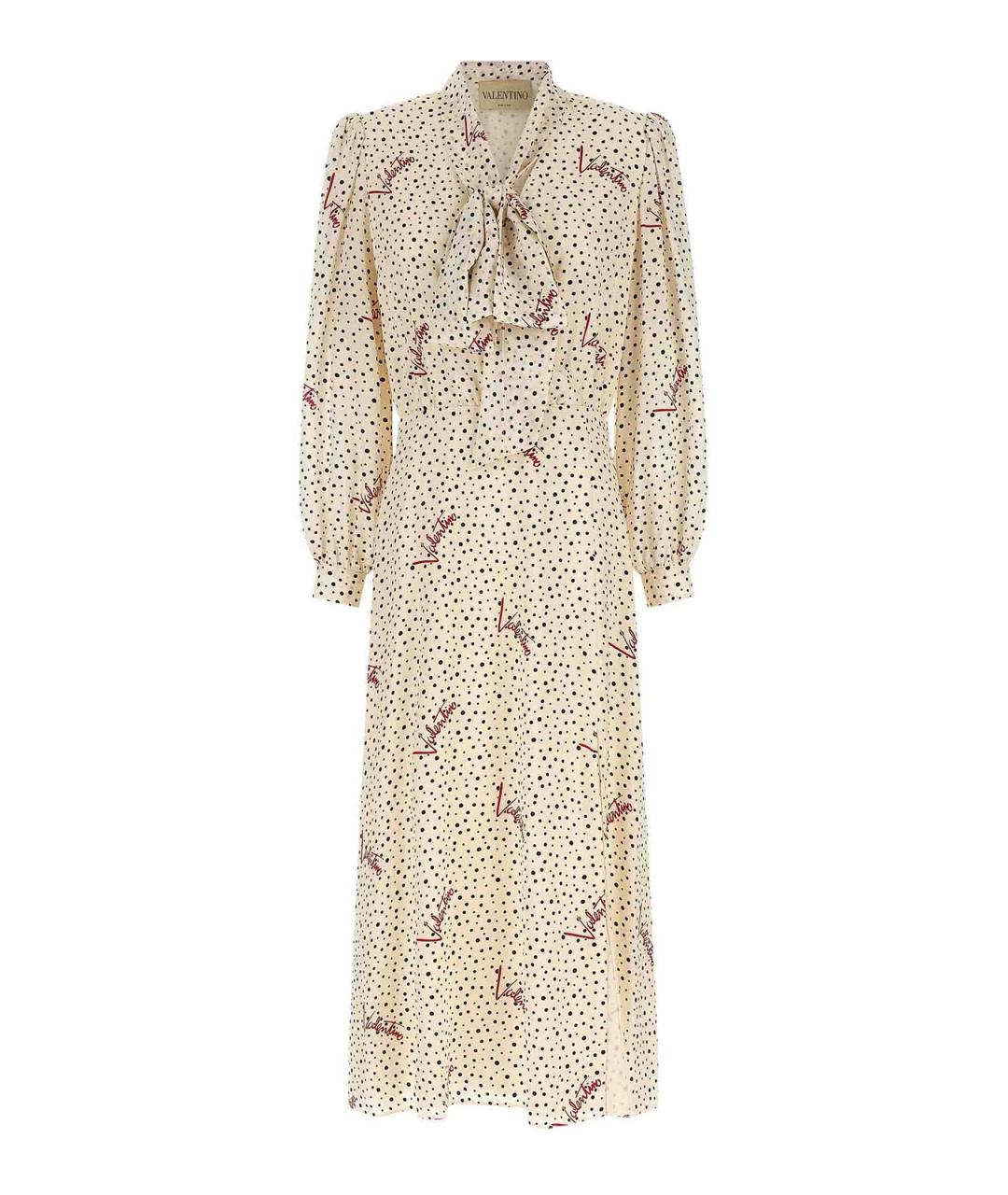 VALENTINO Мульти шелковое повседневное платье, фото 1