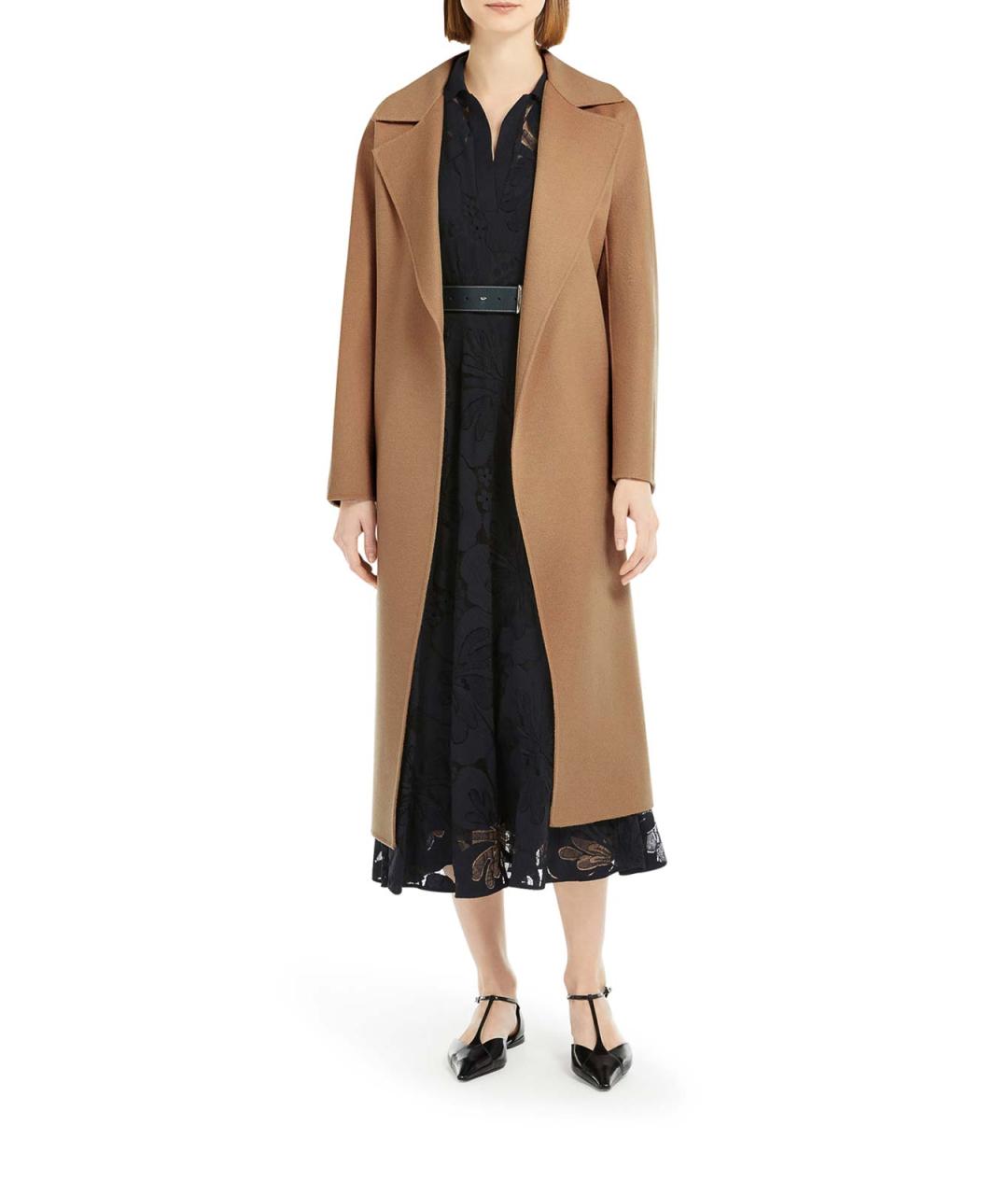 MAX MARA Коричневое кашемировое пальто, фото 2