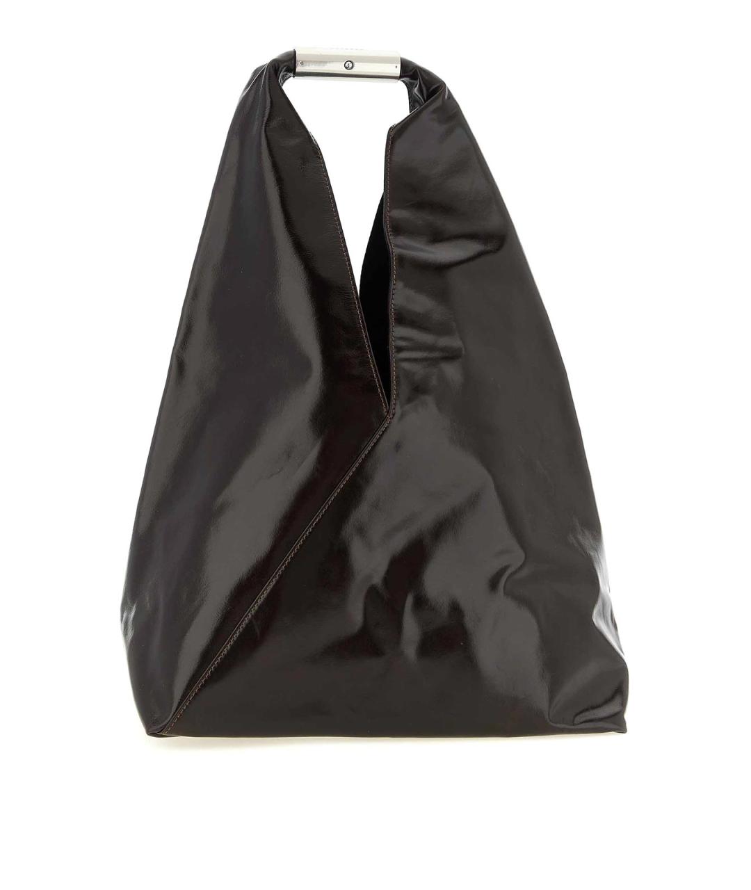 MM6 MAISON MARGIELA Коричневая кожаная сумка тоут, фото 1
