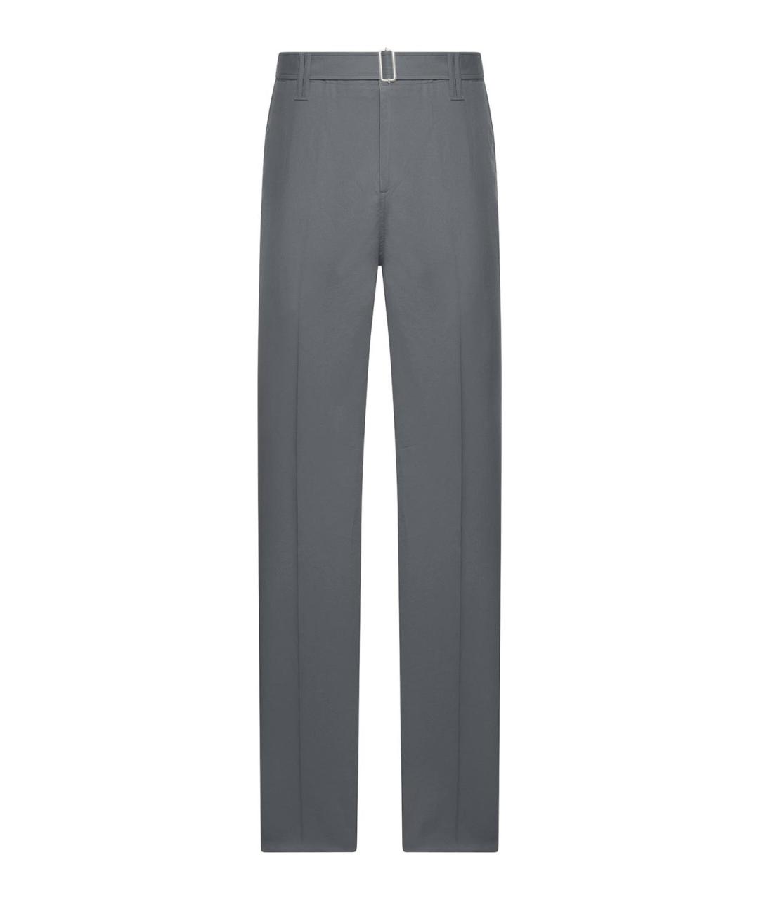 LARDINI Серые хлопковые классические брюки, фото 1