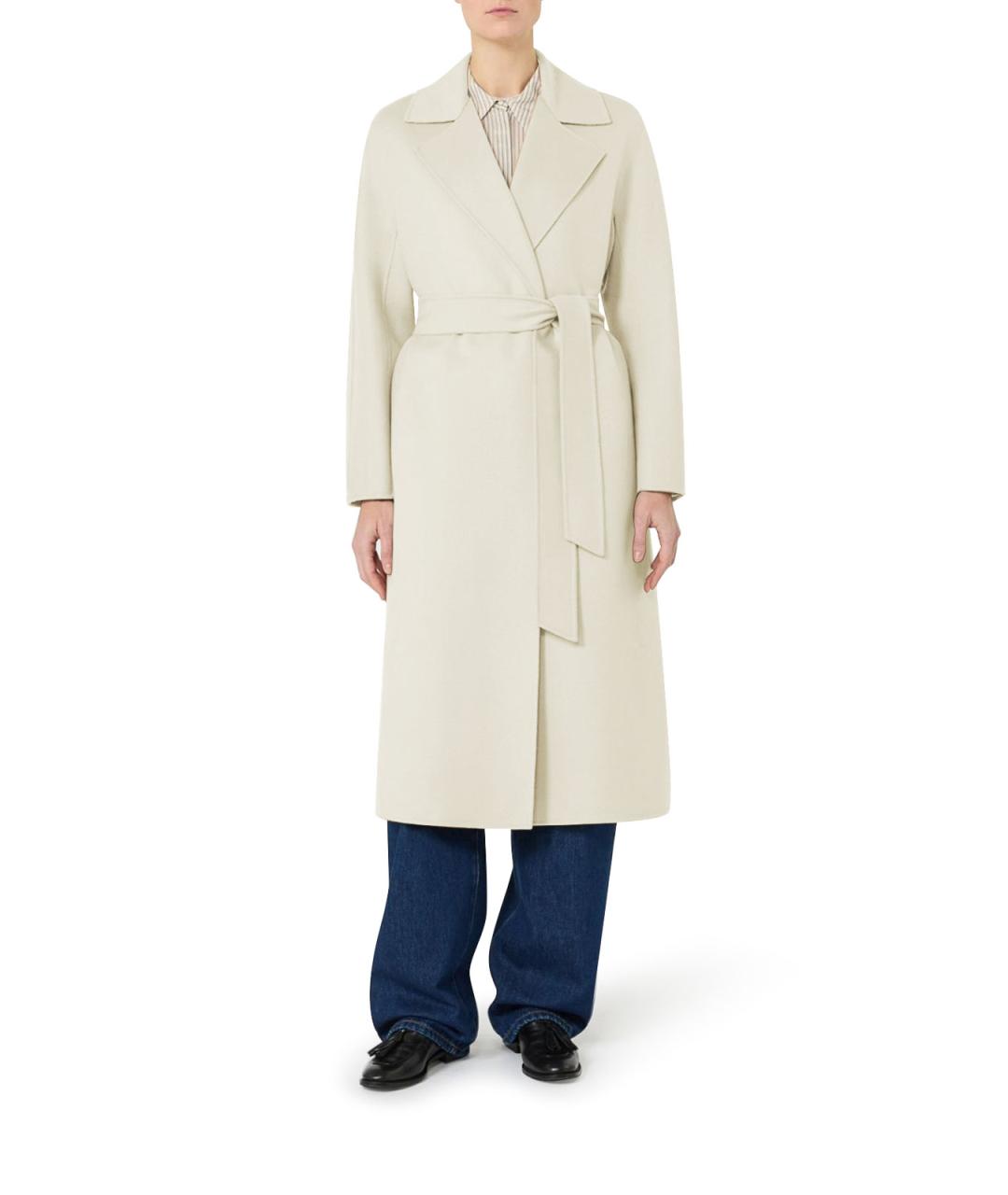 MAX MARA Белое кашемировое пальто, фото 2
