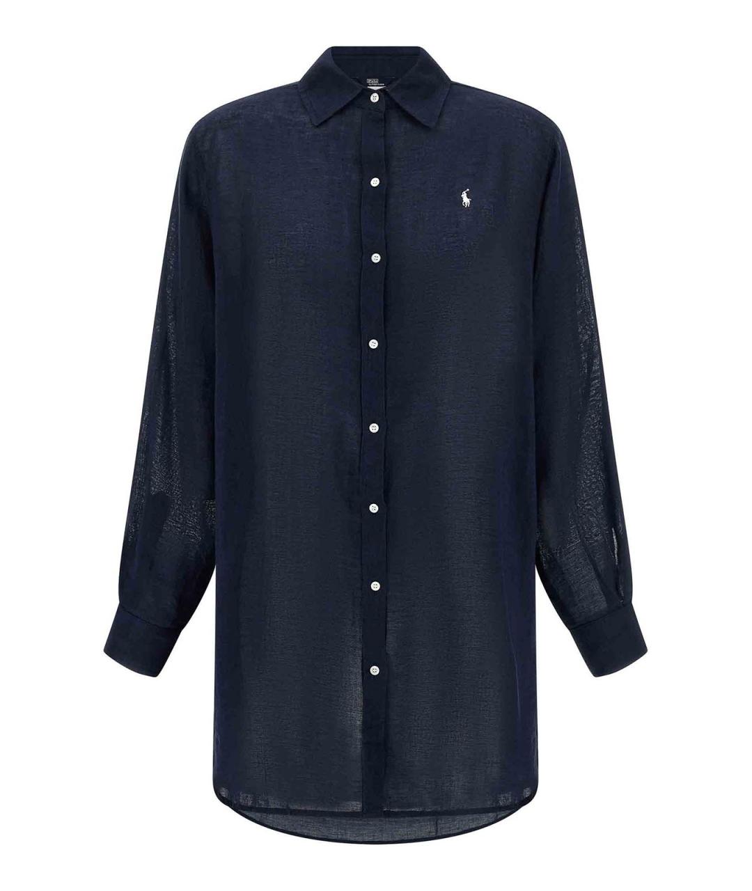 POLO RALPH LAUREN Темно-синяя хлопковая рубашка, фото 1