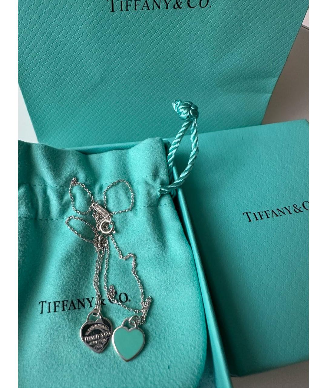 TIFFANY&CO Бирюзовое серебряное колье, фото 2