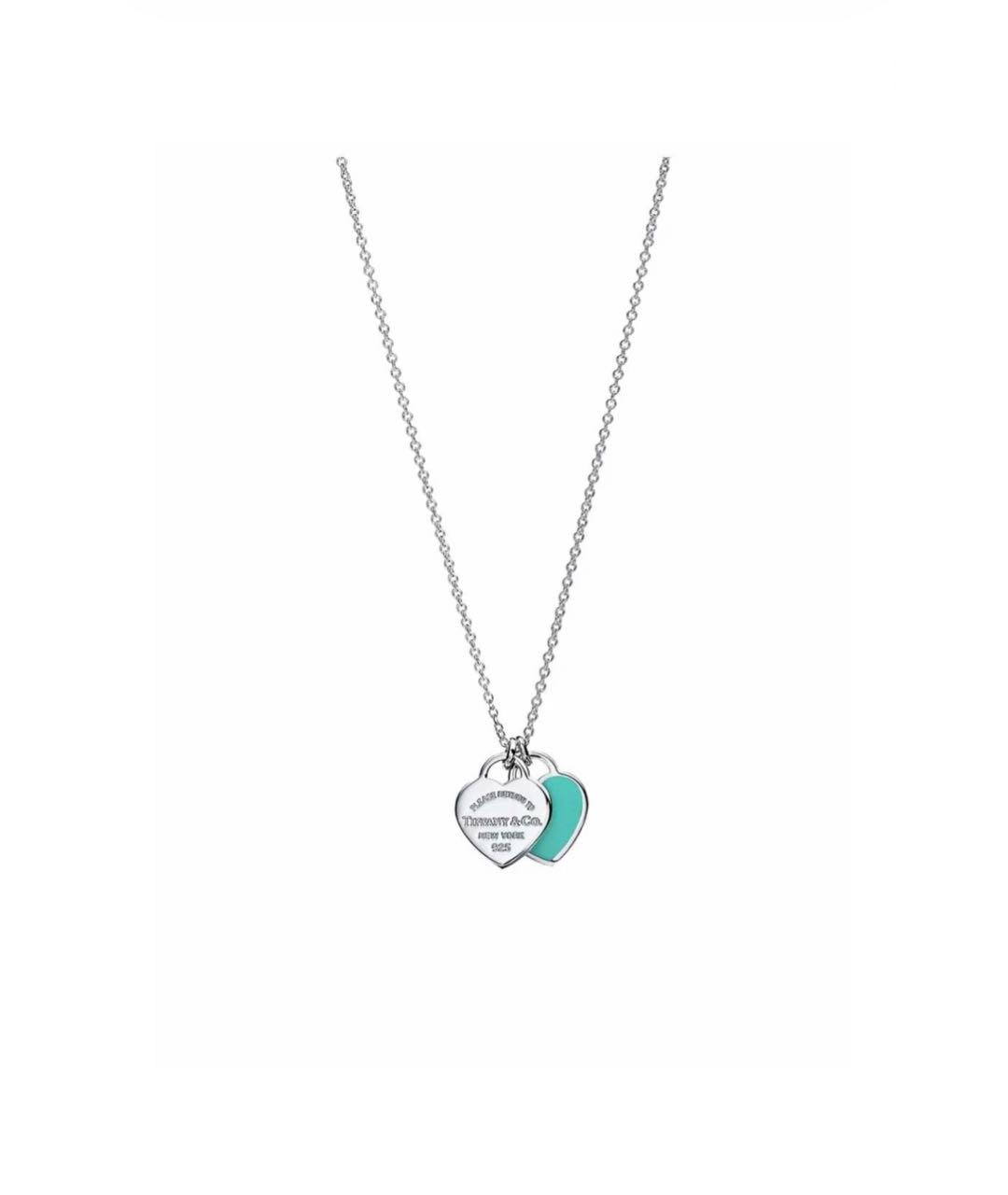 TIFFANY&CO Бирюзовое серебряное колье, фото 7