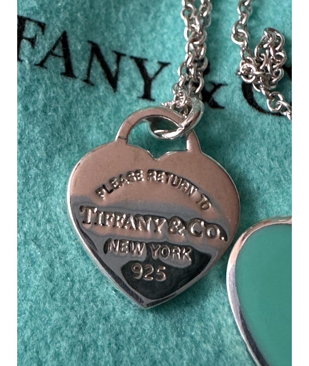 TIFFANY&CO Бирюзовое серебряное колье, фото 3