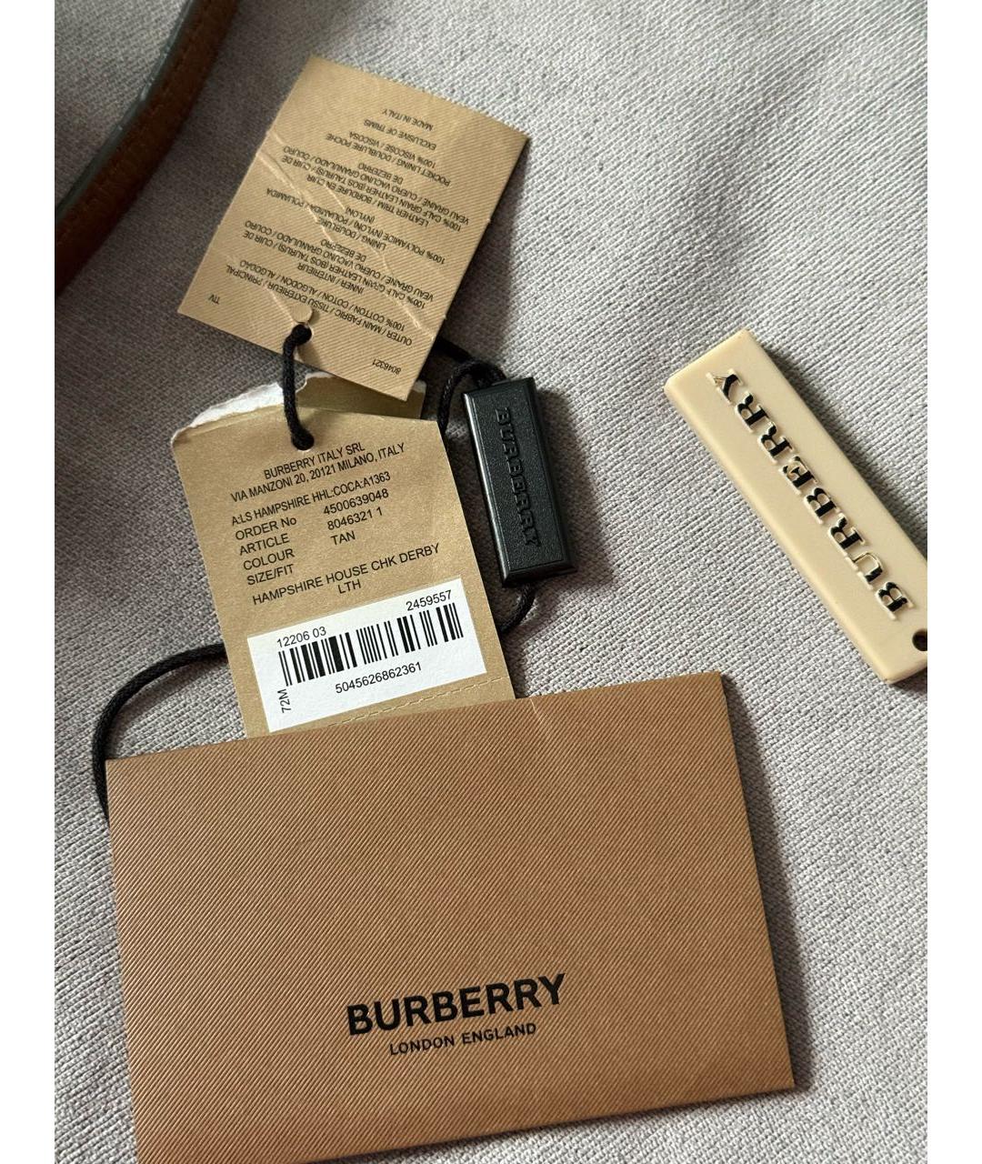 BURBERRY Коричневая сумка через плечо, фото 8