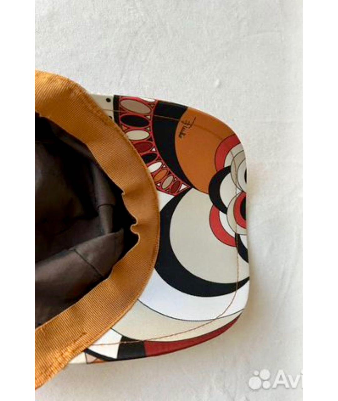 EMILIO PUCCI Оранжевая синтетическая кепка, фото 6