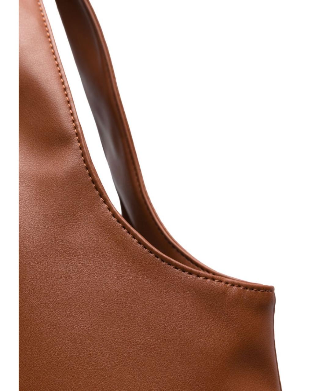 A.P.C. Коричневая сумка с короткими ручками из искусственной кожи, фото 5