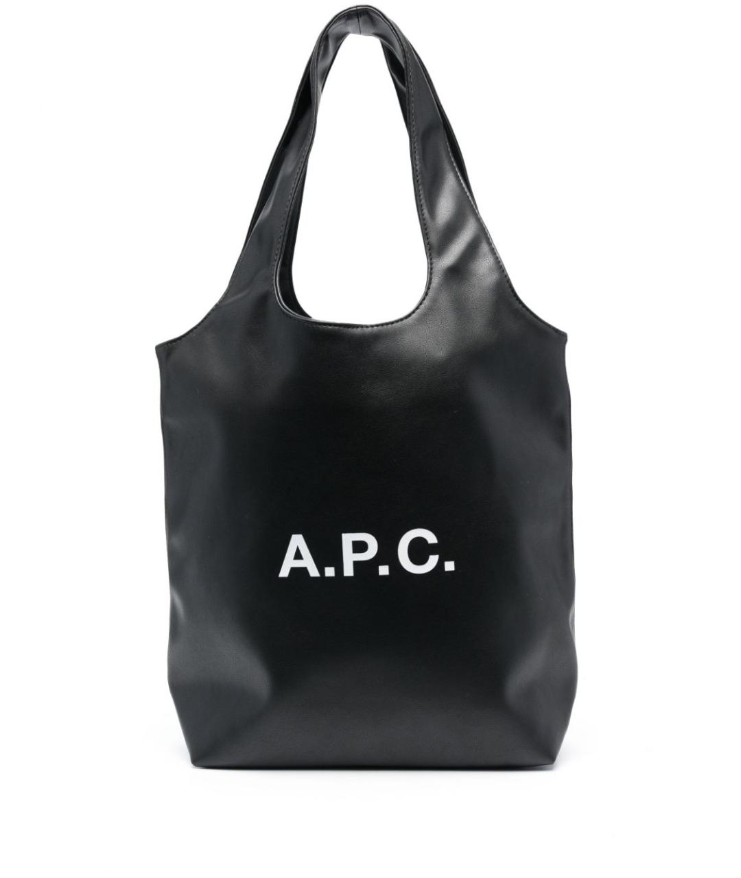 A.P.C. Черная сумка с короткими ручками из искусственной кожи, фото 1