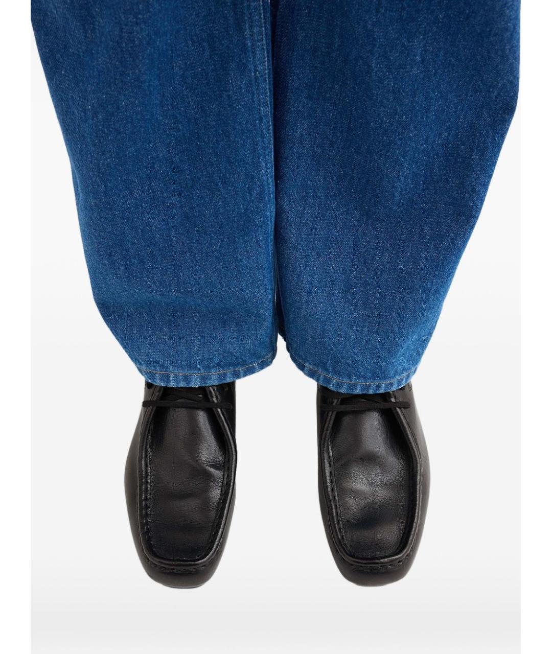 JIL SANDER Черные кожаные ботинки, фото 3