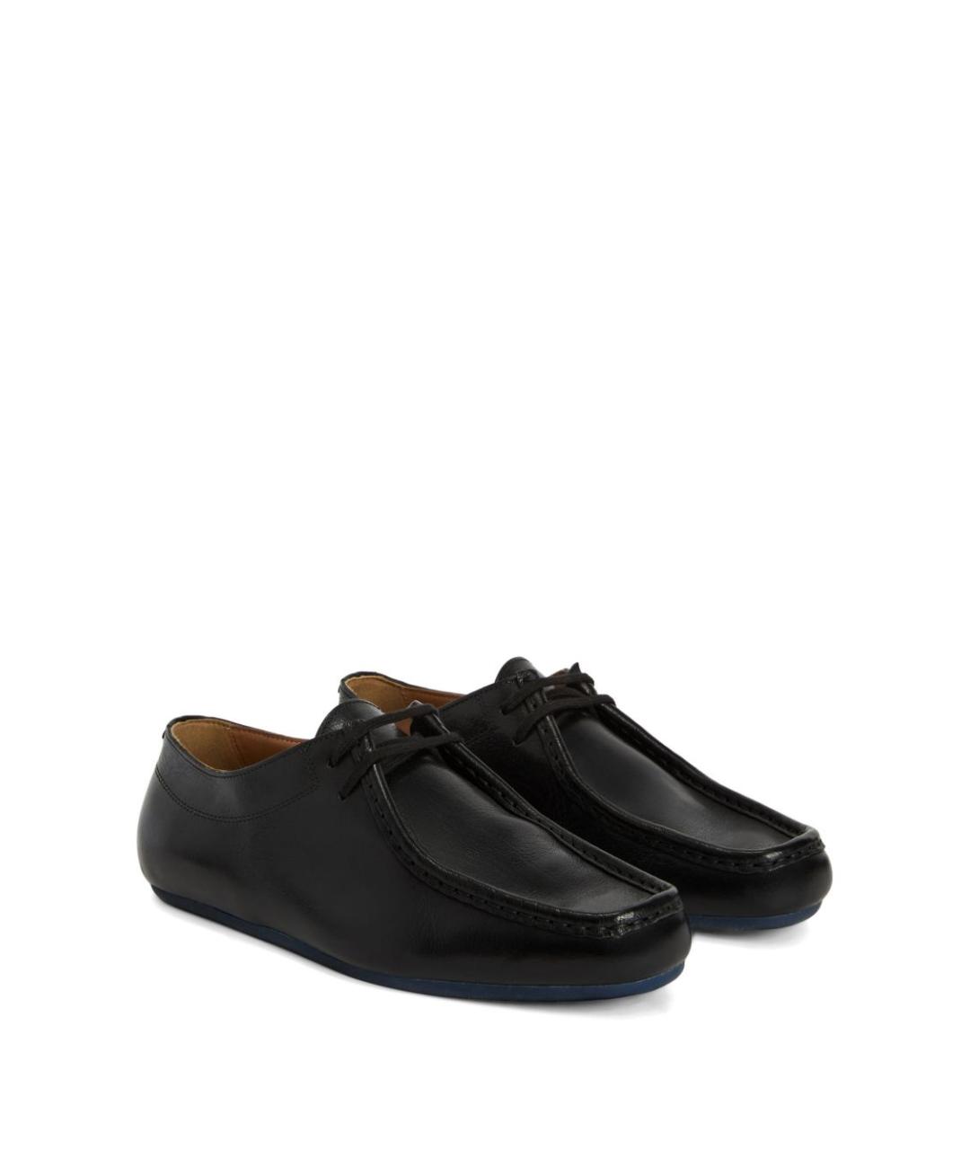 JIL SANDER Черные кожаные лоферы, фото 6