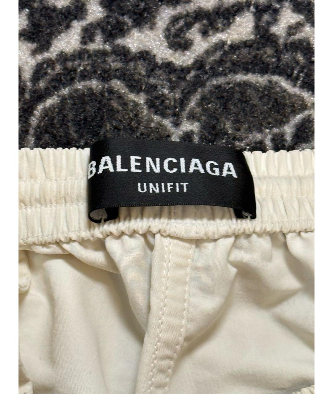 BALENCIAGA Белые полиэстеровые повседневные брюки, фото 7