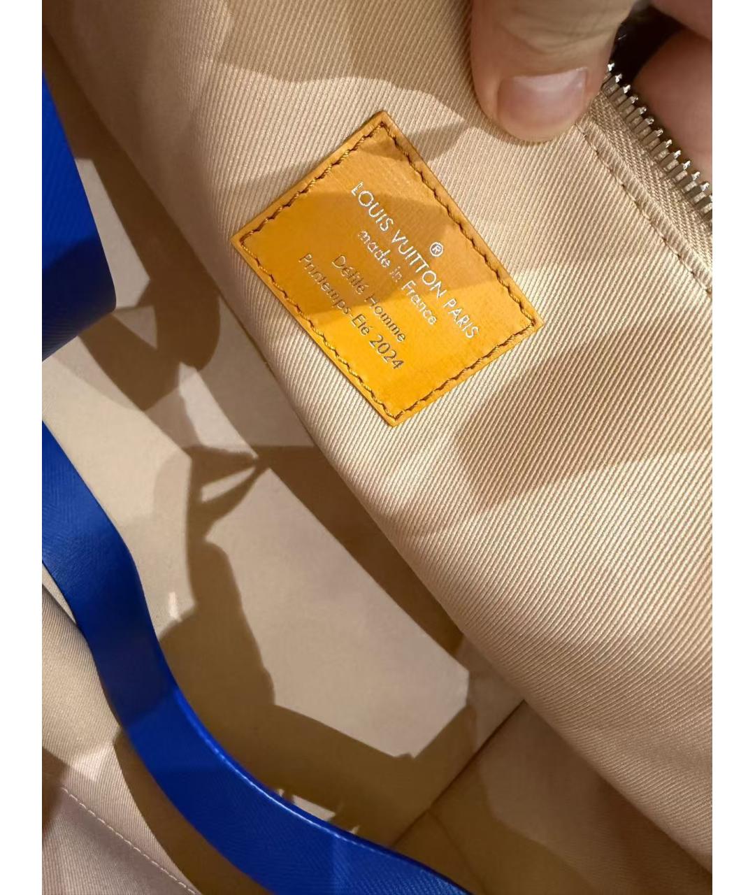 LOUIS VUITTON Желтая кожаная сумка тоут, фото 3
