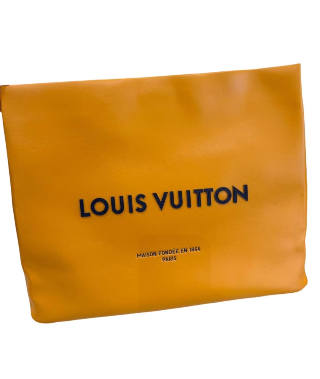 LOUIS VUITTON Желтая кожаная сумка тоут, фото 6