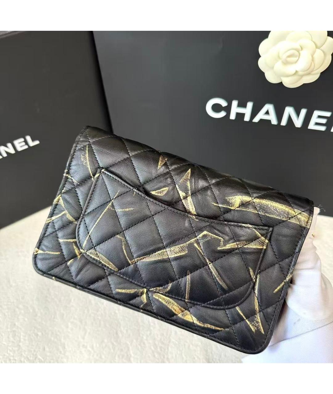 CHANEL Черная кожаная сумка через плечо, фото 5