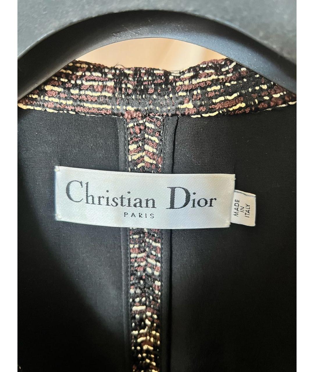 CHRISTIAN DIOR Коричневый хлопковый жакет/пиджак, фото 4