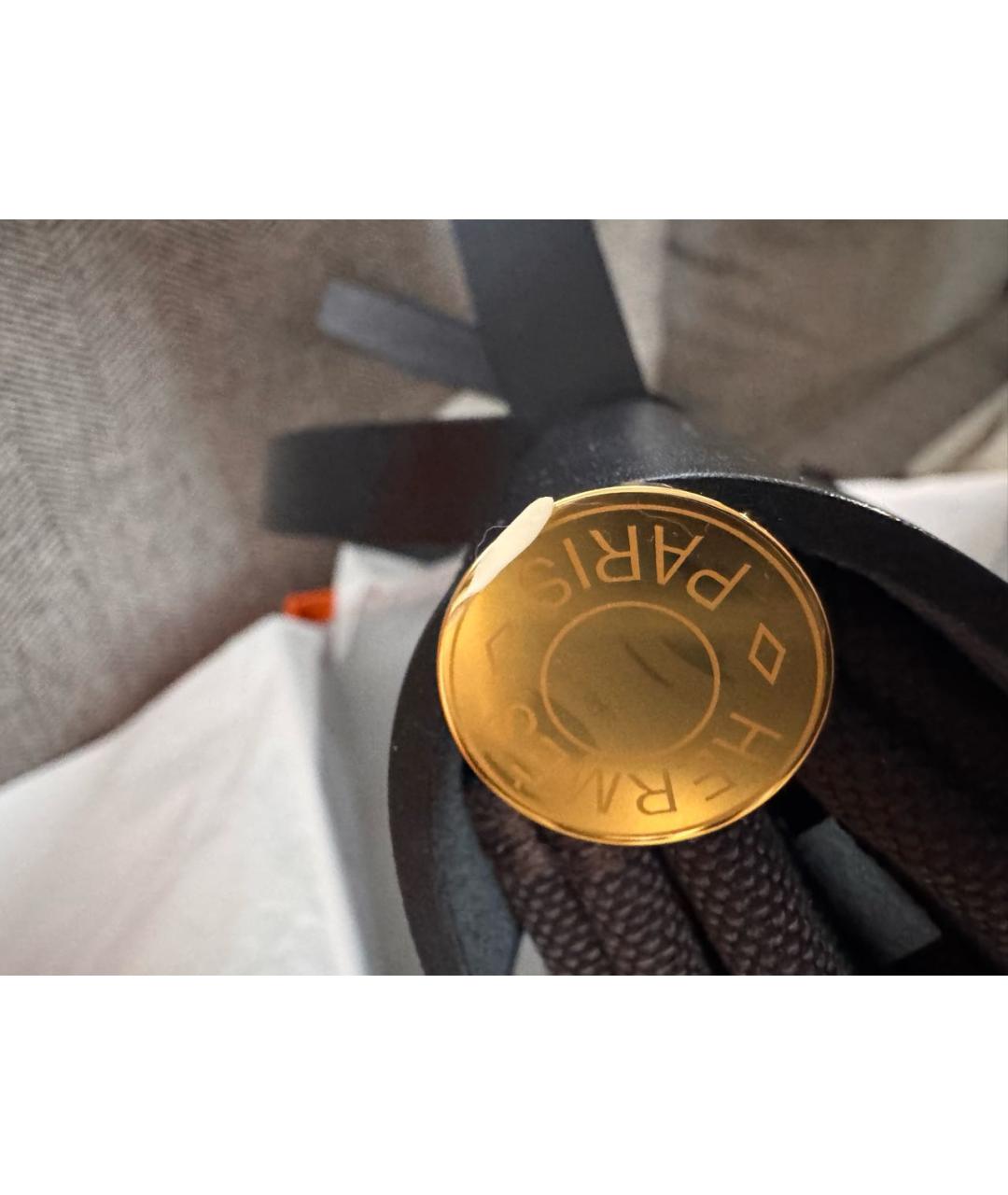 HERMES Коричневая тканевая сумка через плечо, фото 4