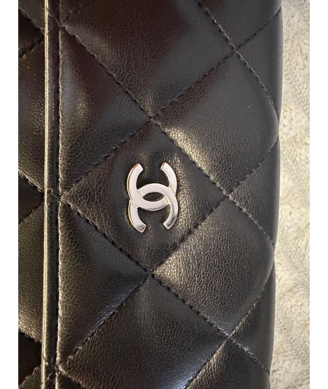CHANEL Черный кожаный кошелек, фото 7