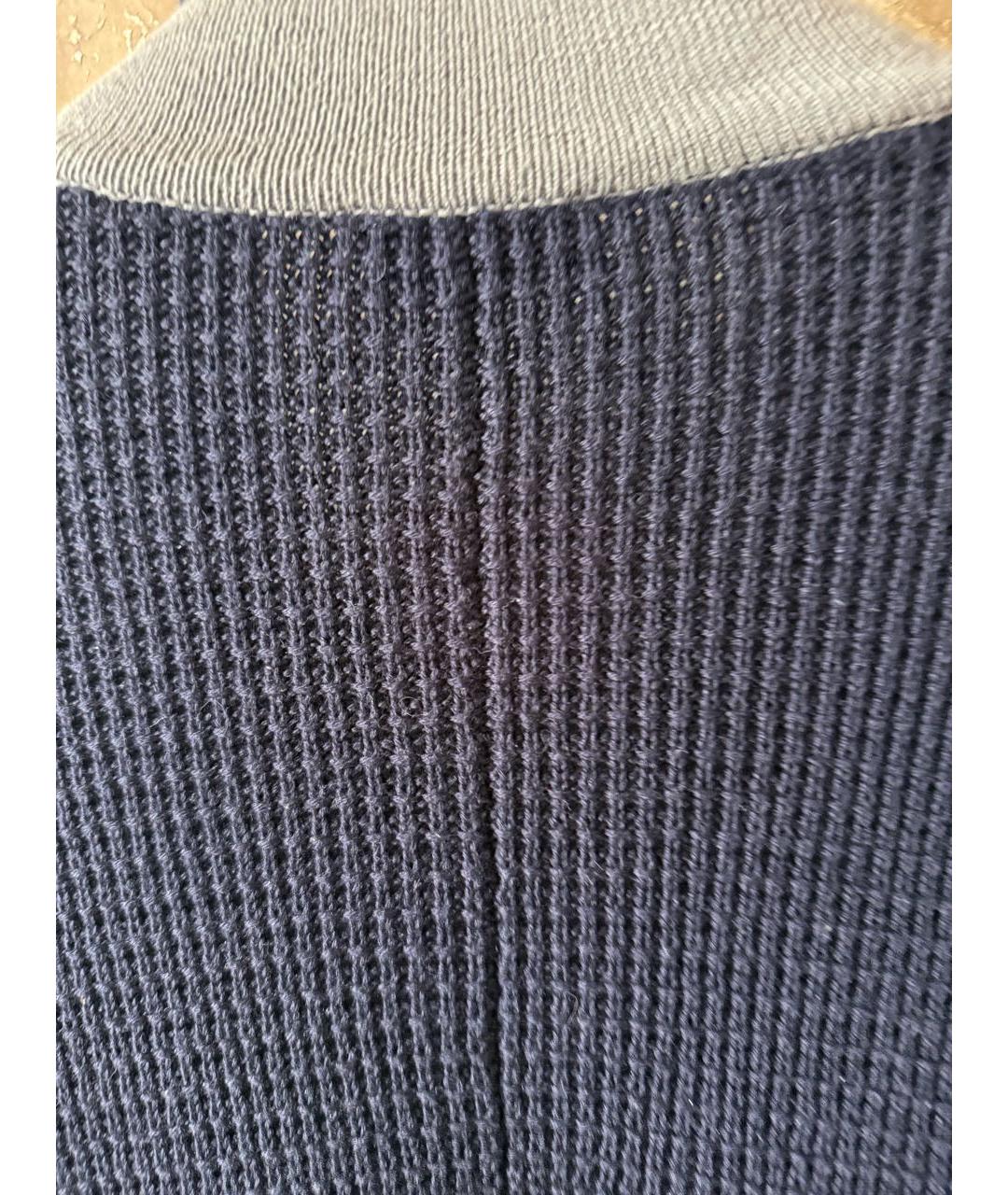 EMPORIO ARMANI Синий хлопко-эластановый кардиган, фото 3