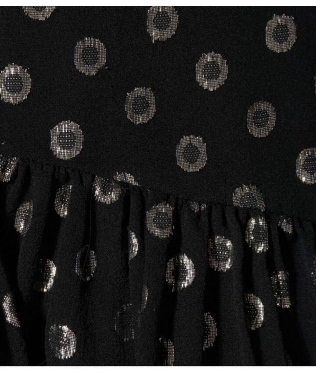 SAINT LAURENT Черное шелковое коктейльное платье, фото 8