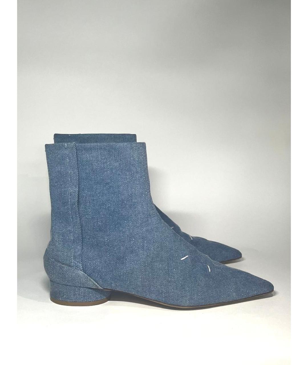 MAISON MARGIELA Синие текстильные ботинки, фото 7
