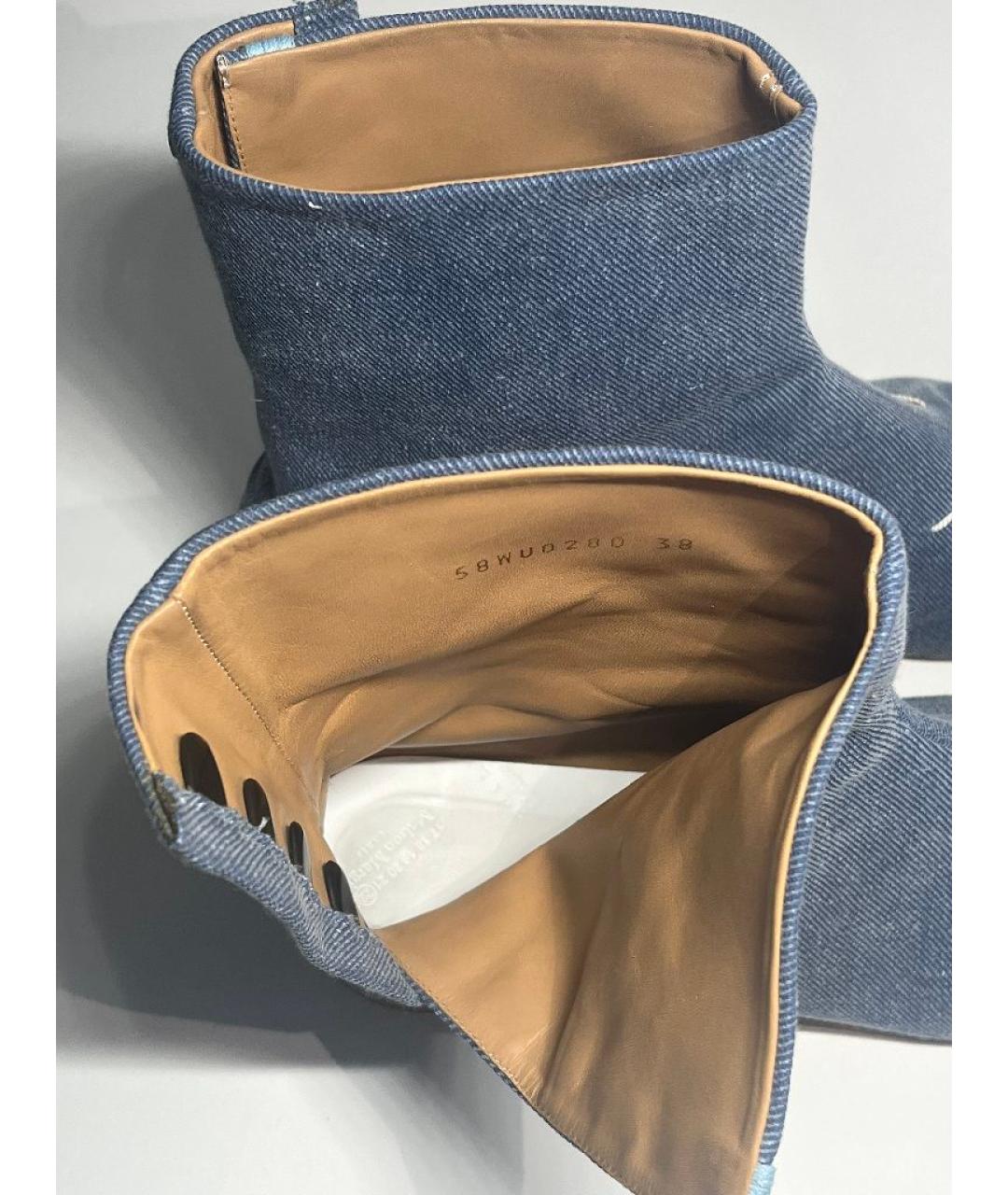 MAISON MARGIELA Синие текстильные ботинки, фото 5