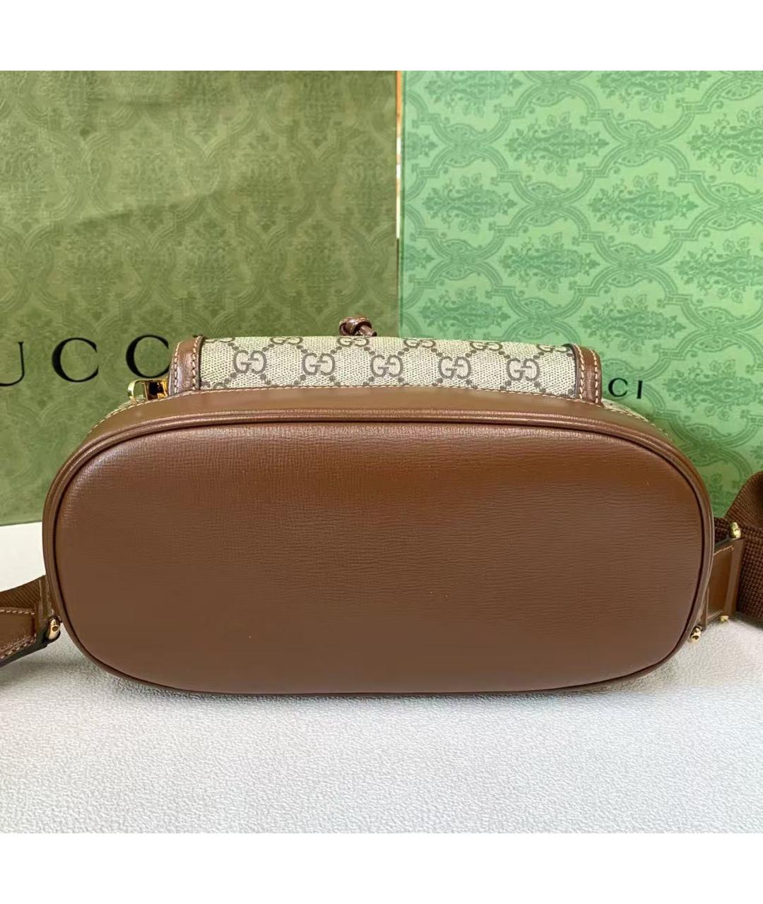 GUCCI Бежевый рюкзак, фото 5