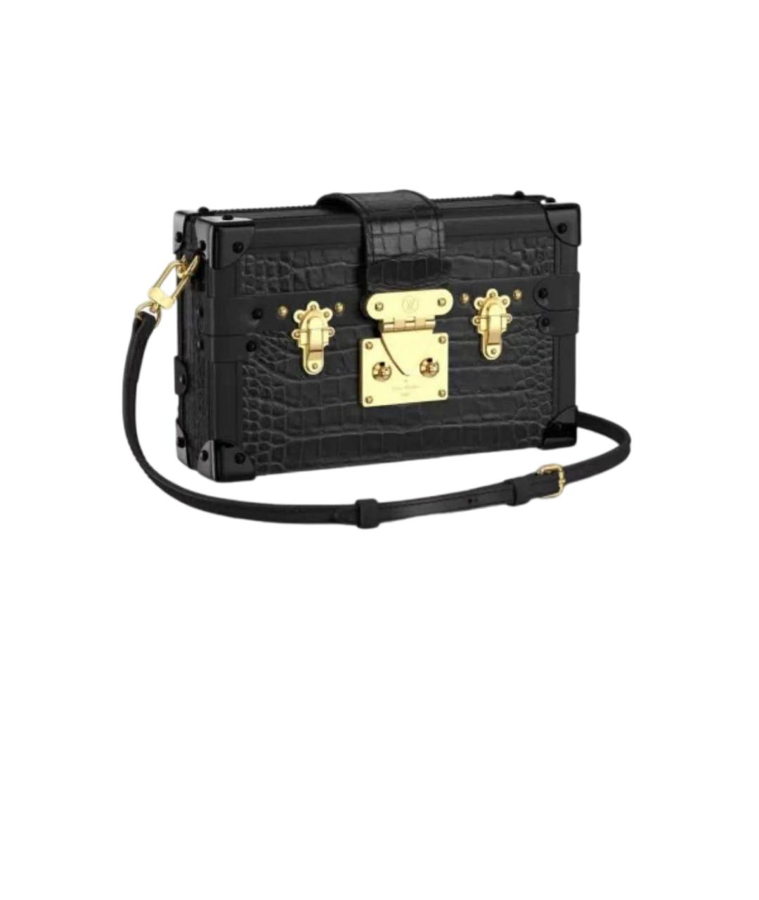 LOUIS VUITTON Черная кожаная сумка через плечо, фото 6