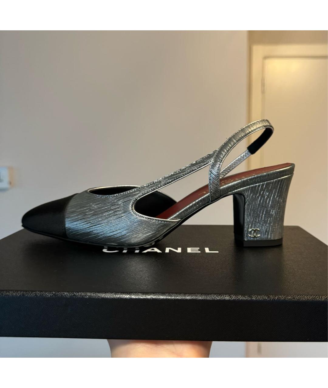 CHANEL Серебряные туфли, фото 6