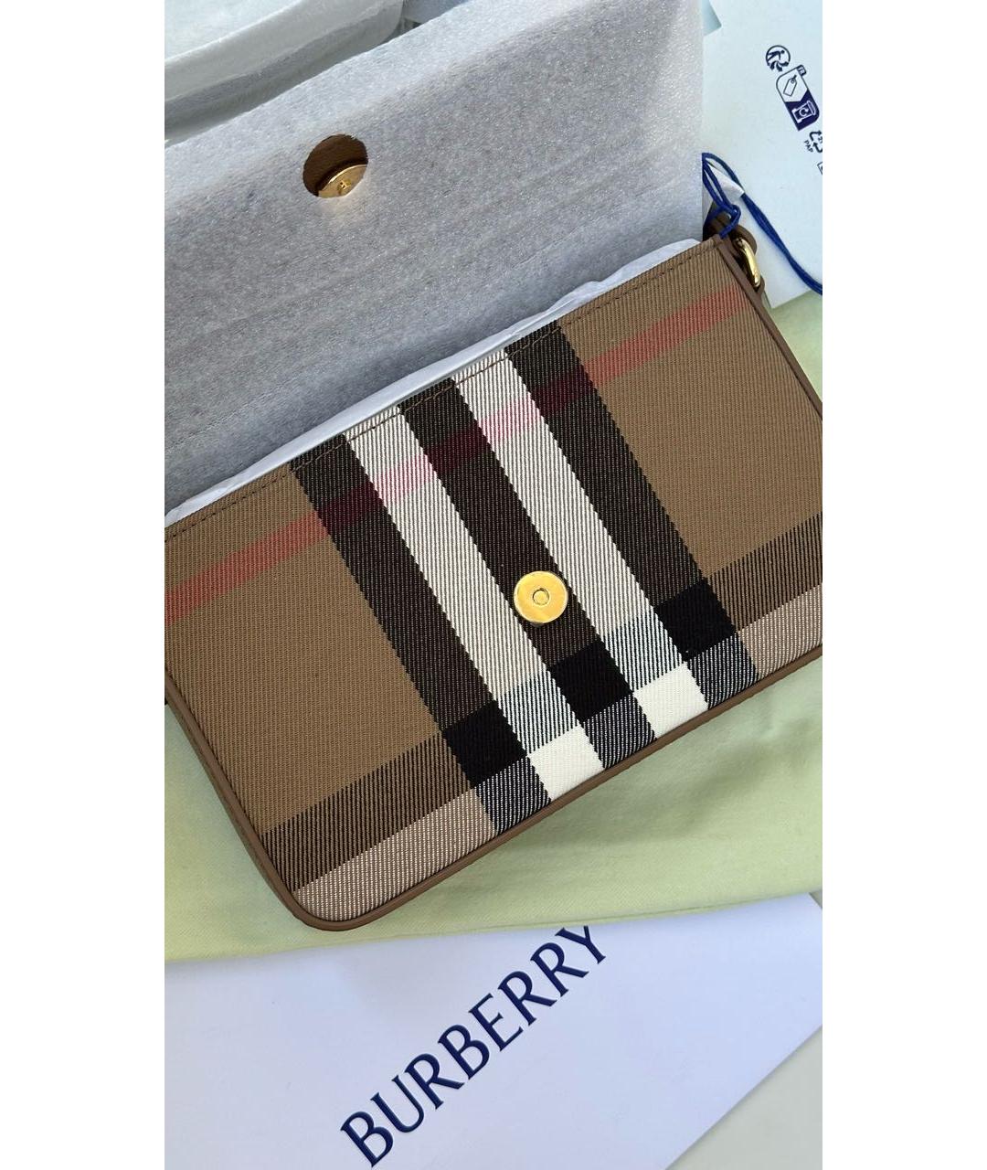 BURBERRY Коричневая кожаная сумка через плечо, фото 4