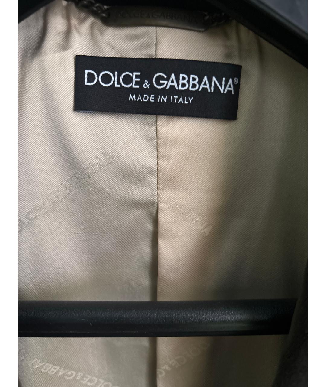 DOLCE&GABBANA Черный бархатный жакет/пиджак, фото 3