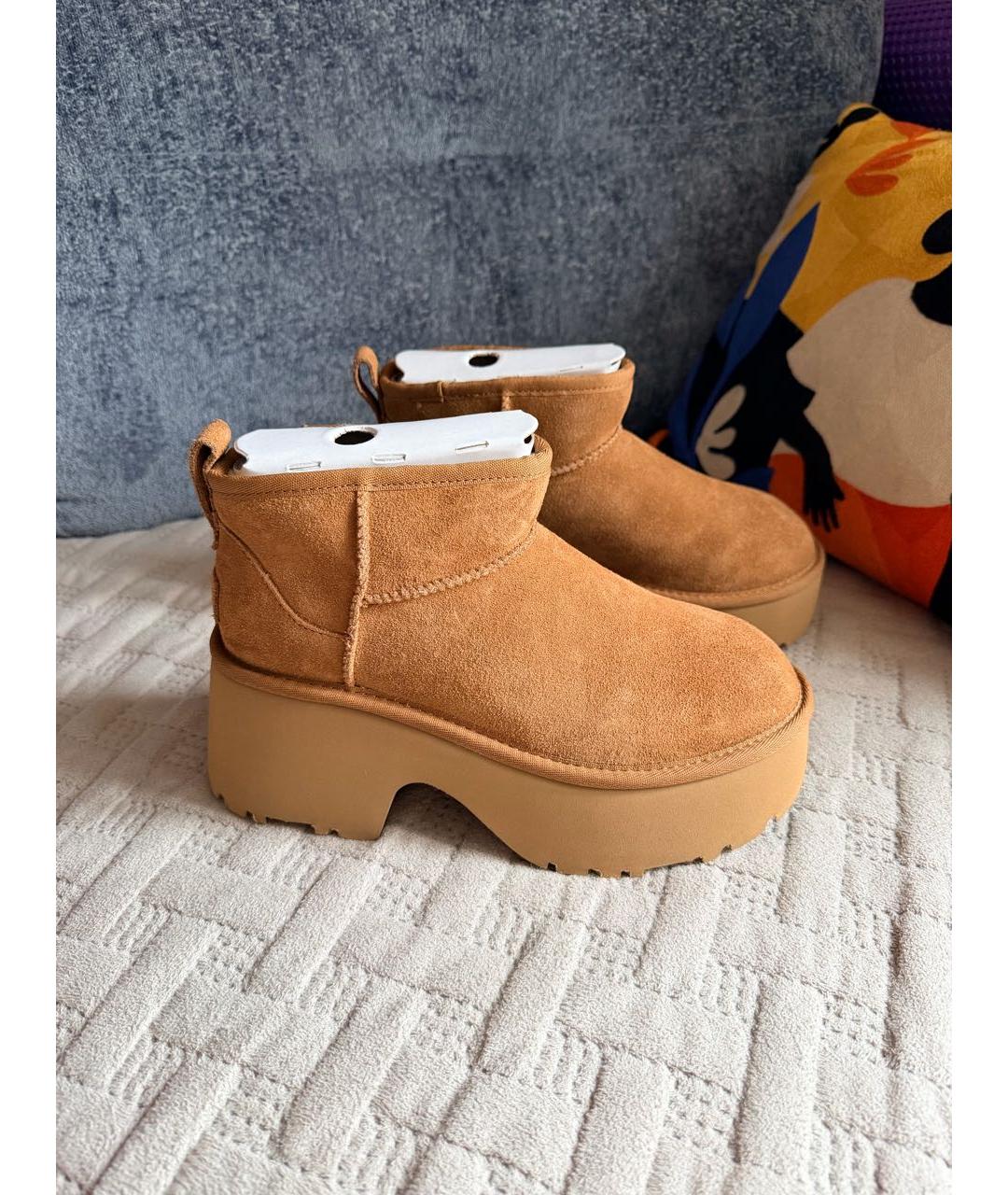 UGG Коричневые замшевые сапоги, фото 2