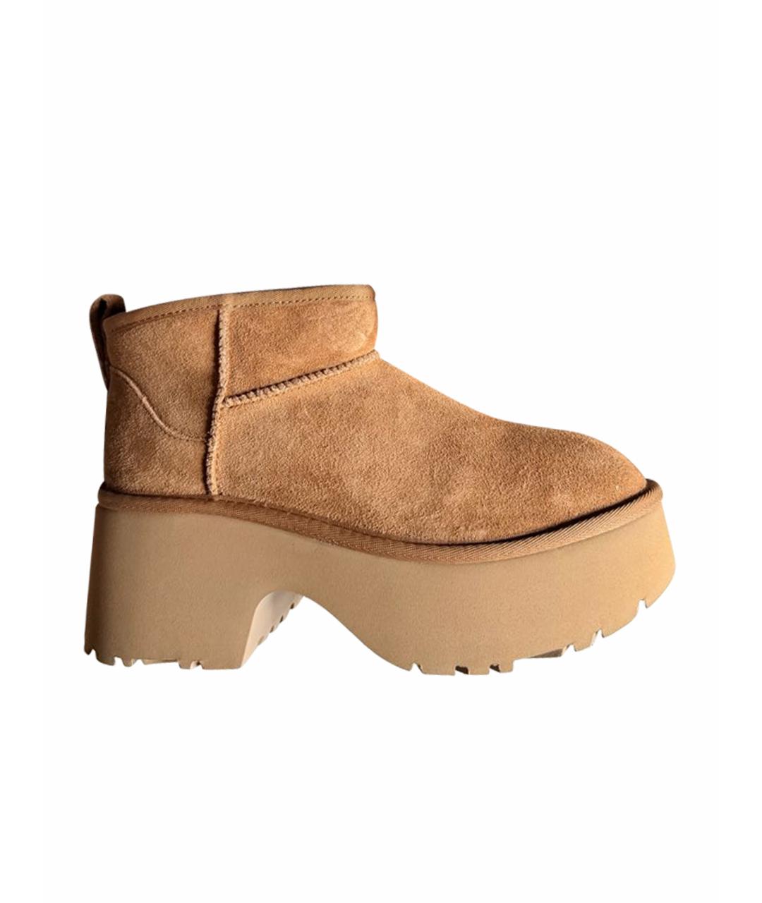 UGG Коричневые замшевые сапоги, фото 1