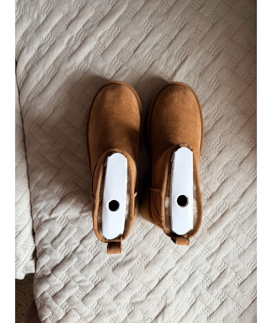 UGG Коричневые замшевые сапоги, фото 3