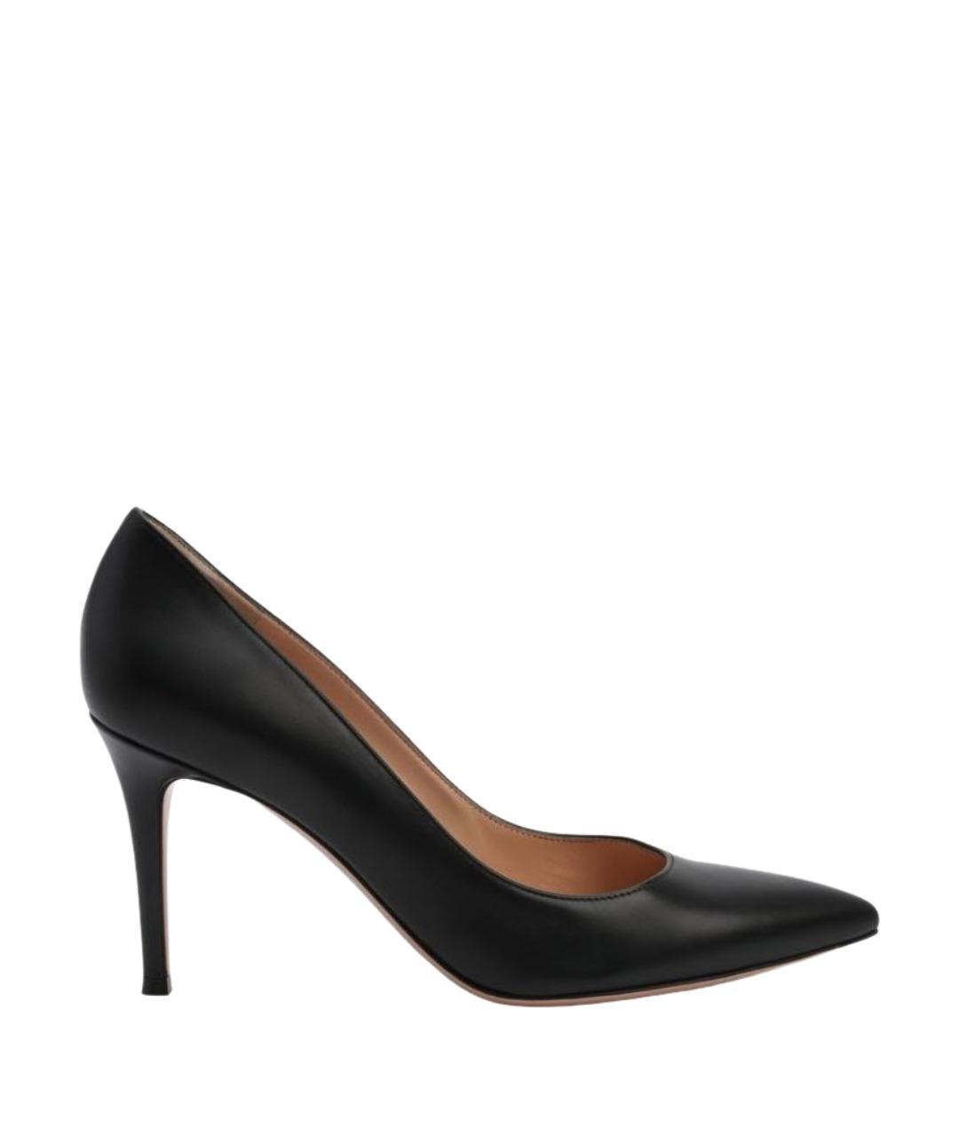 GIANVITO ROSSI Черные кожаные туфли, фото 1