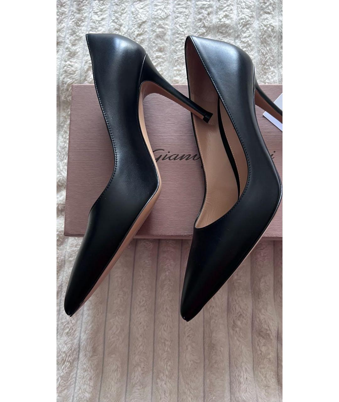 GIANVITO ROSSI Черные кожаные туфли, фото 6