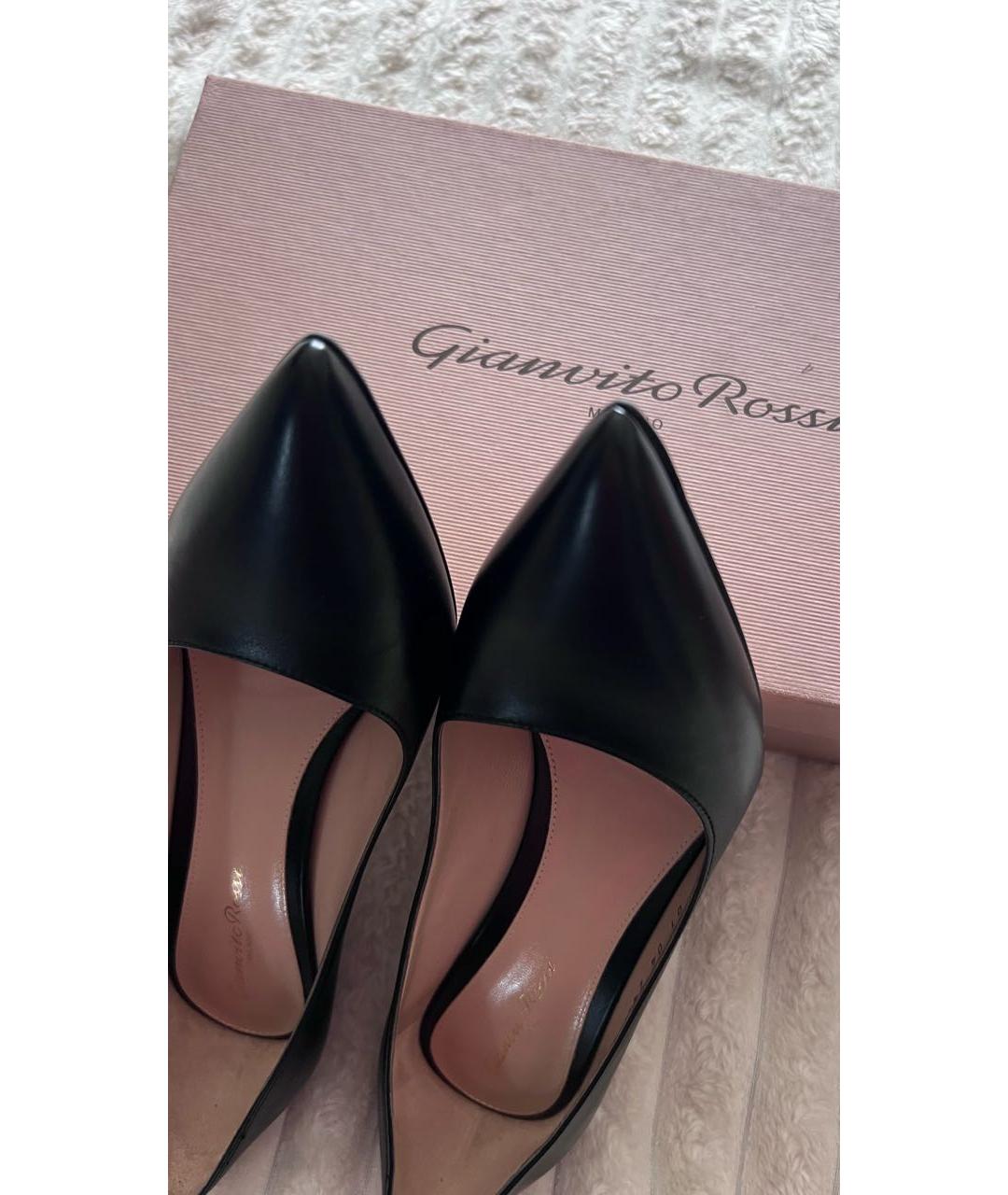 GIANVITO ROSSI Черные кожаные туфли, фото 8