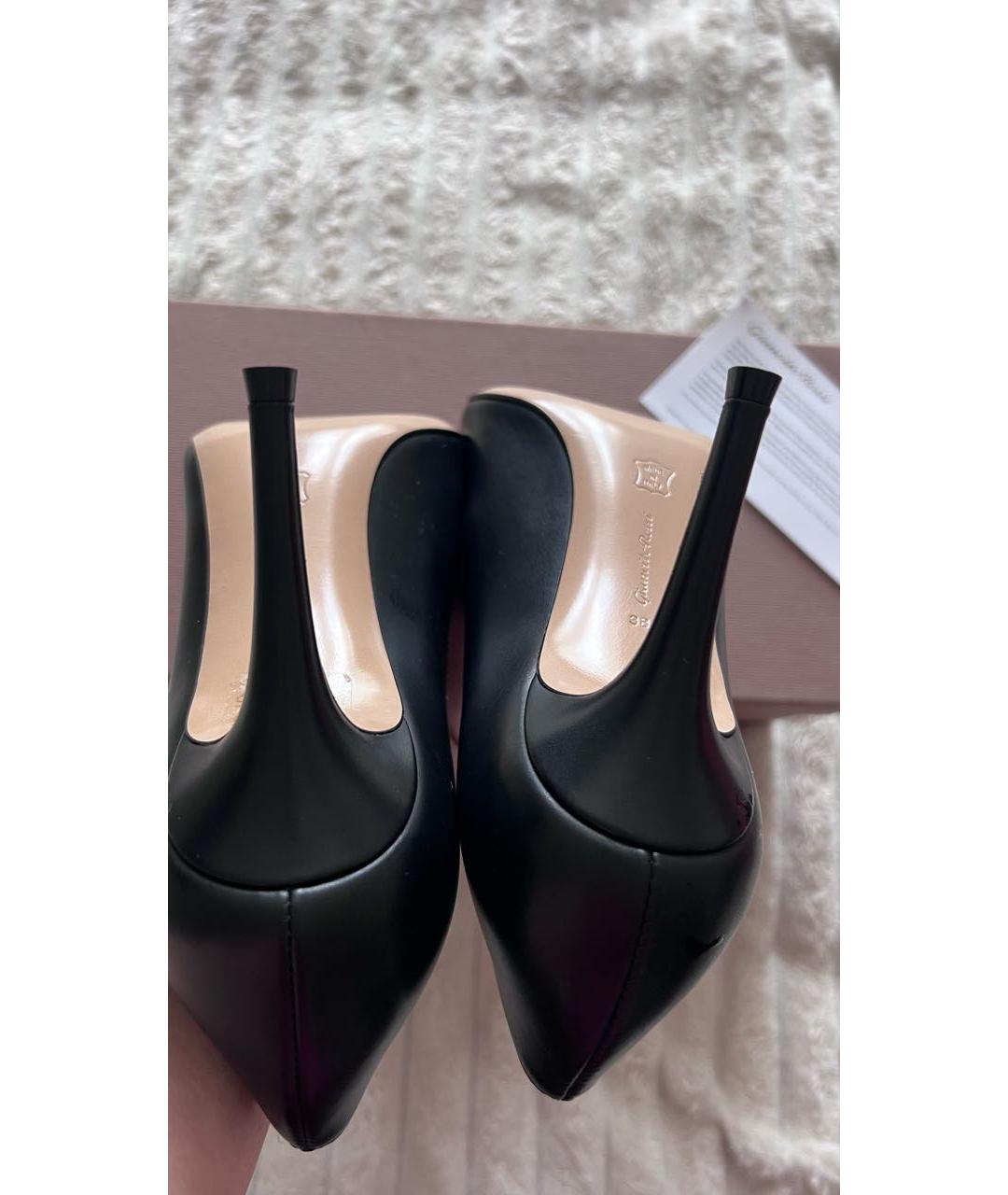 GIANVITO ROSSI Черные кожаные туфли, фото 7